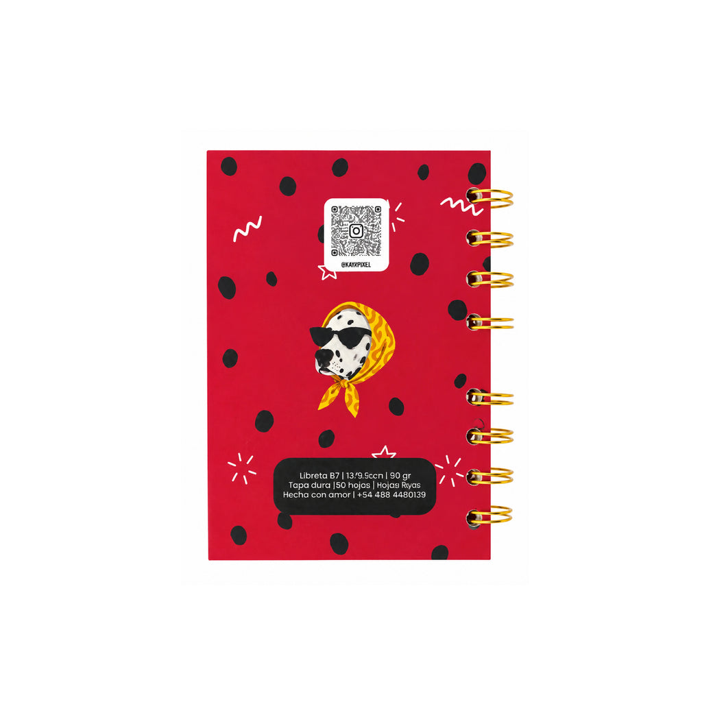 Libreta Hojas Lisas 13cm x 9.5 Perro- Hoja 90gr