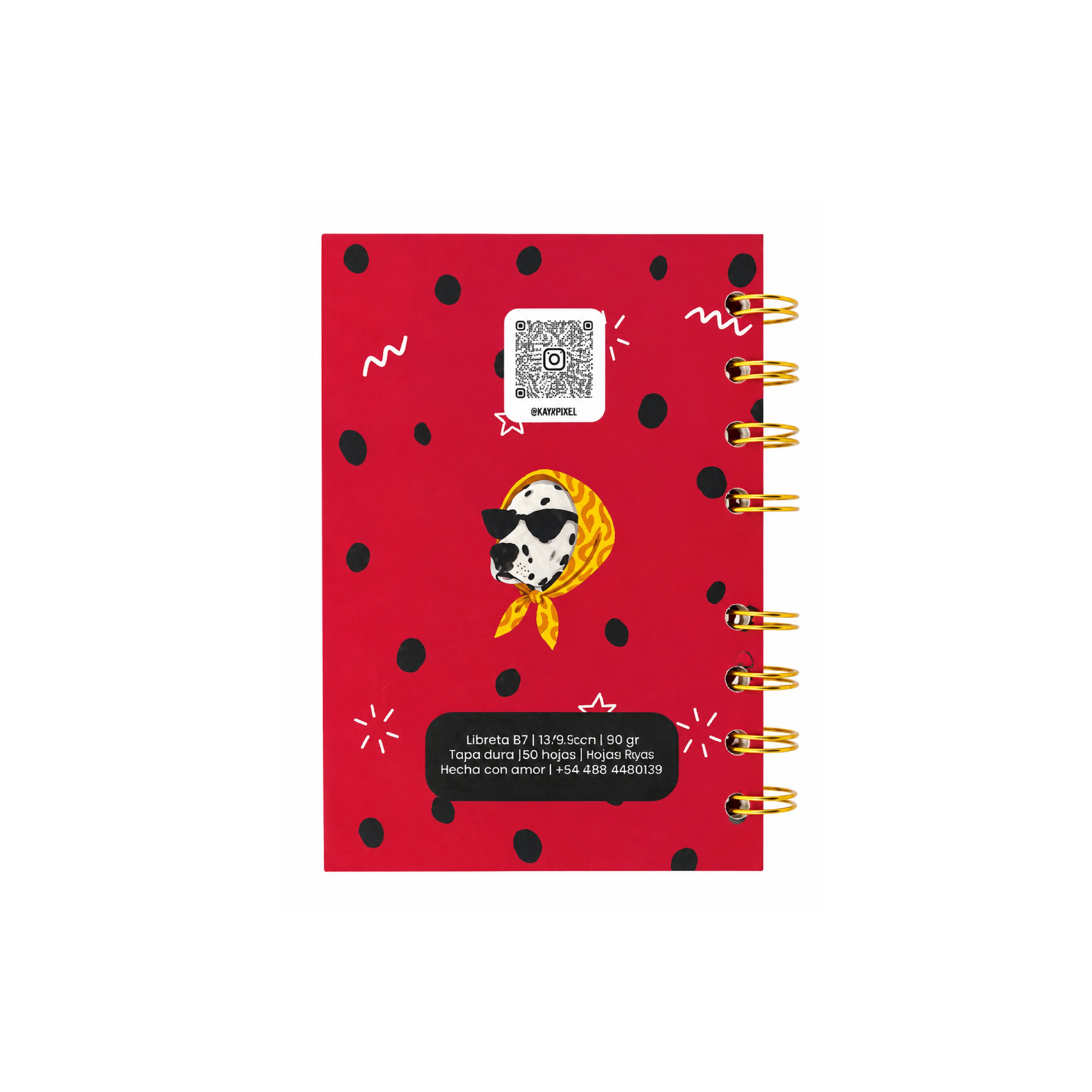 Libreta Hojas Lisas 13cm x 9.5 Perro- Hoja 90gr