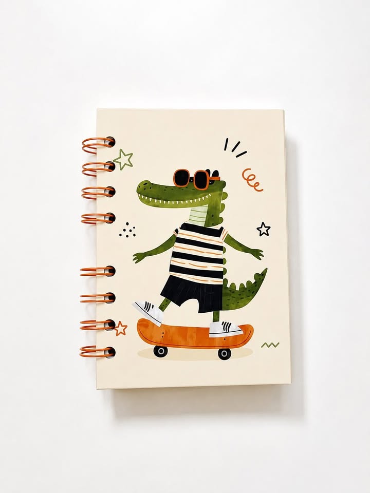 Libreta A6 Personalizada 10,5 x 14,8 cm – 100 Hojas Lisas 90g, Anillada y Laminada