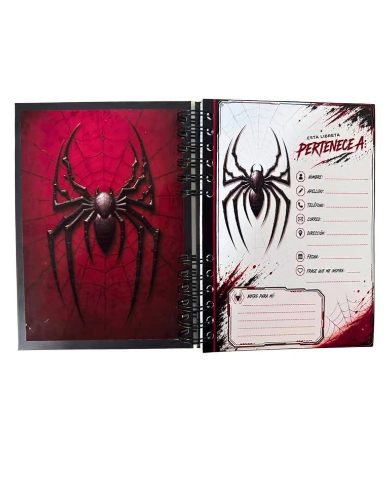 Libreta y Cuaderno hoja rayada A5 - Hombre araña