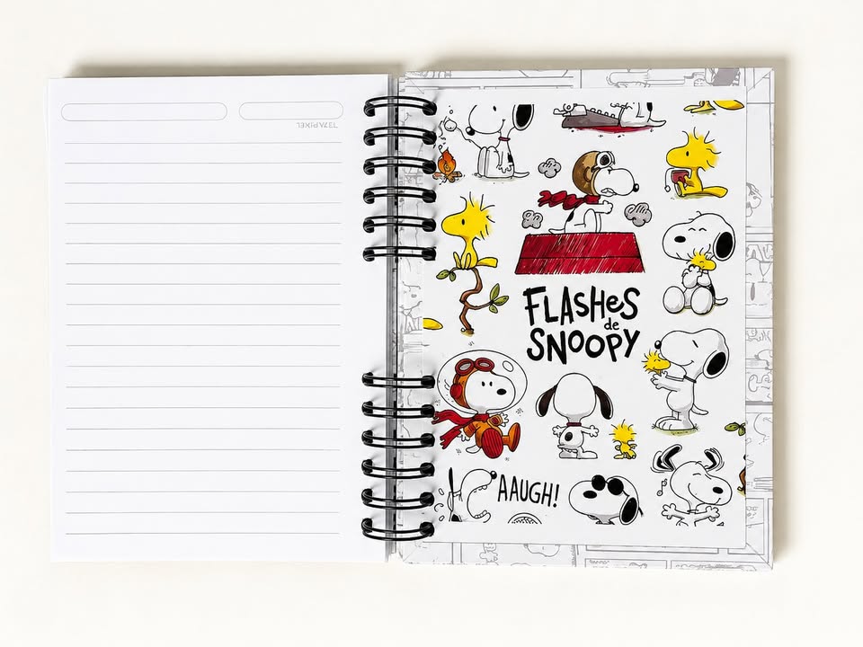 Libreta cuaderno de snoopy - 100 Hojas rayadas de 90gr