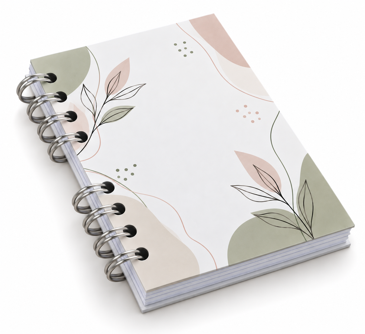 Libreta A6 Personalizada 10,5 x 14,8 cm – 100 Hojas Lisas 90g, Anillada y Laminada