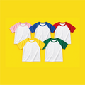 Remeras Raglan P/Niños de Algodón – Talles 4 al 16