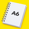 Libreta A6 Personalizada 10,5 x 14,8 cm – 100 Hojas Lisas 90g, Anillada y Laminada
