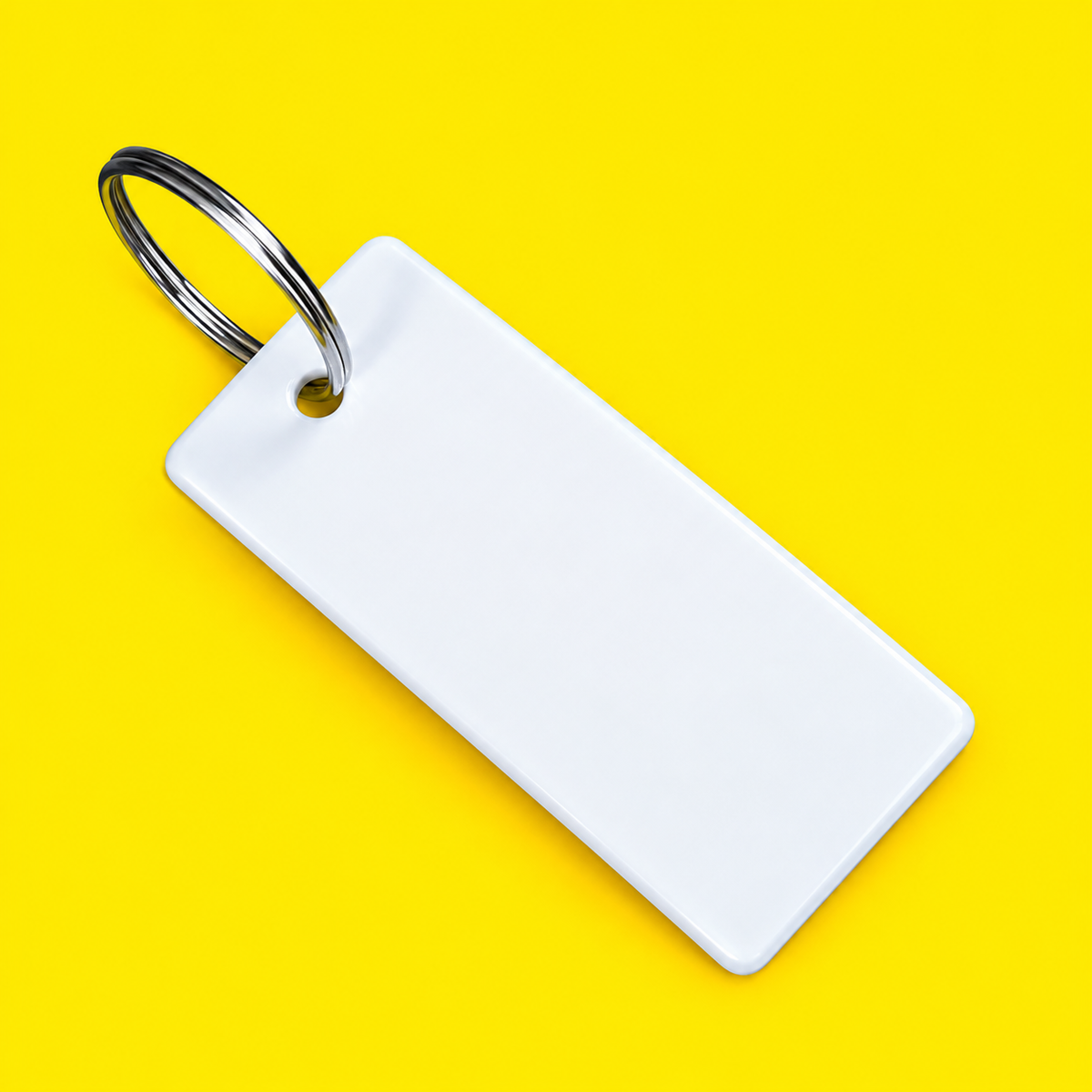 Llavero Rectangular de Polímero 7 × 3 cm Personalizable
