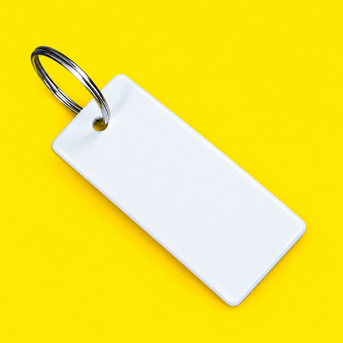 Llavero Rectangular de Polímero 7 × 3 cm Personalizable