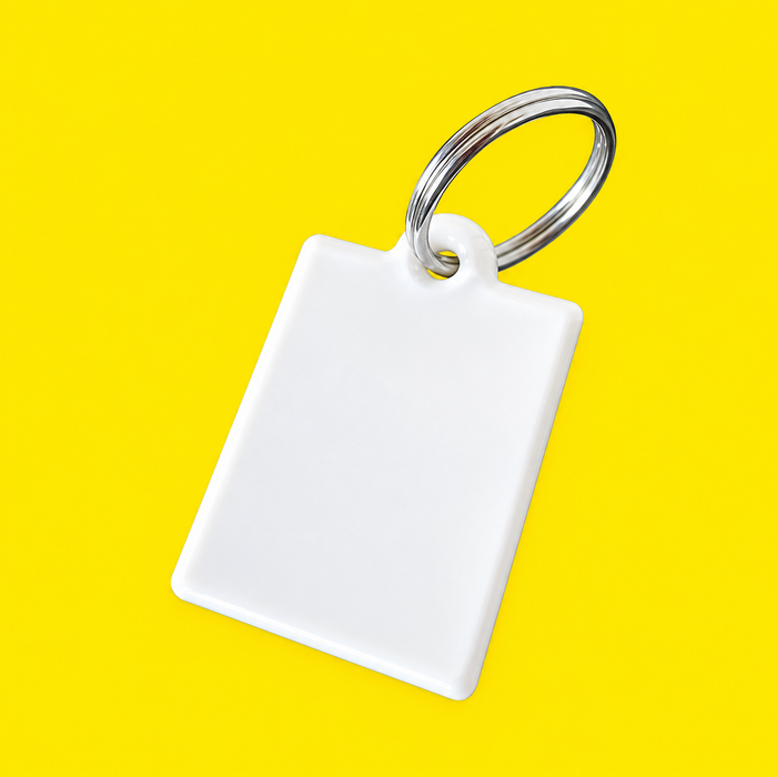 Llavero Rectangular de Plástico Personalizable