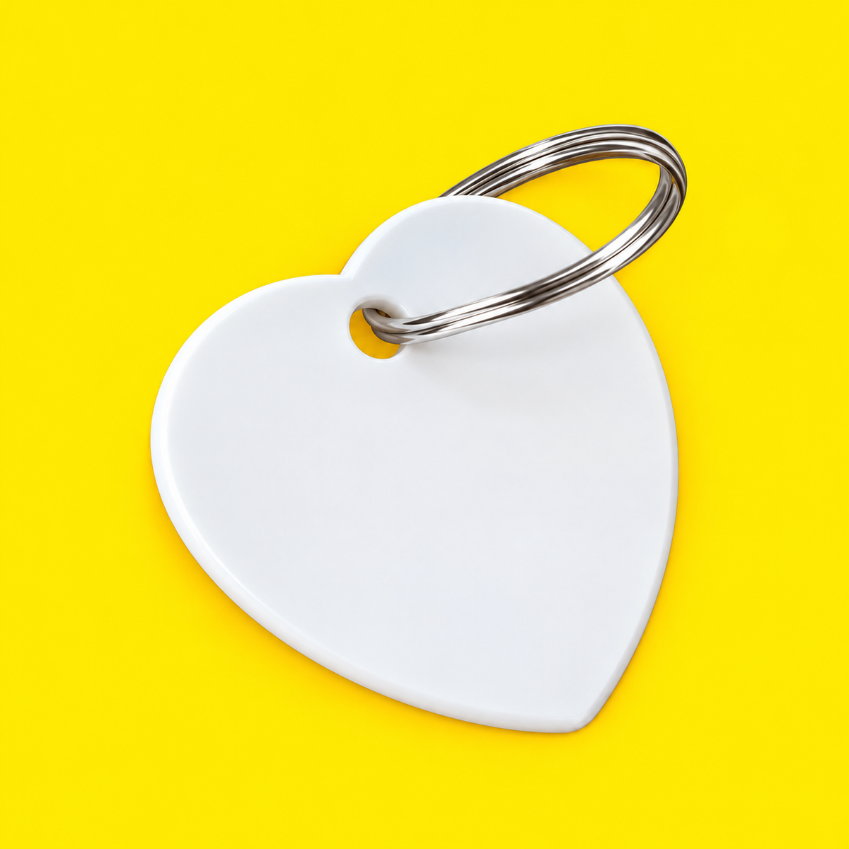 Llavero Corazón de Plástico Personalizable