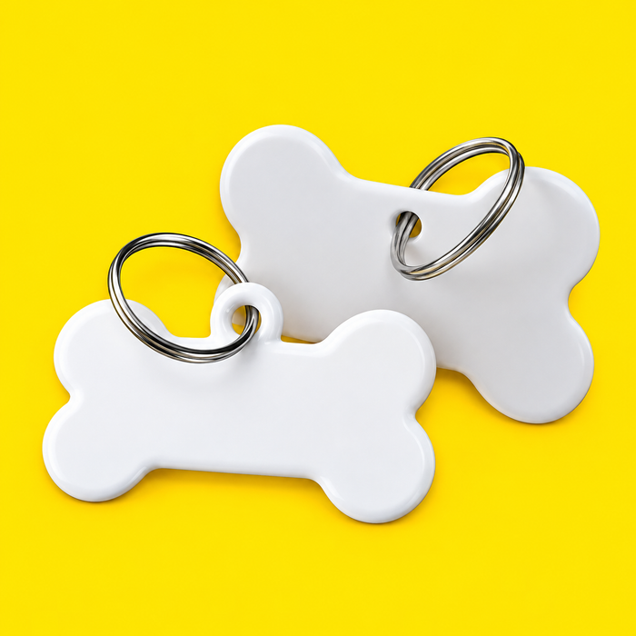 Identificador para Mascotas en Forma de Hueso Personalizable