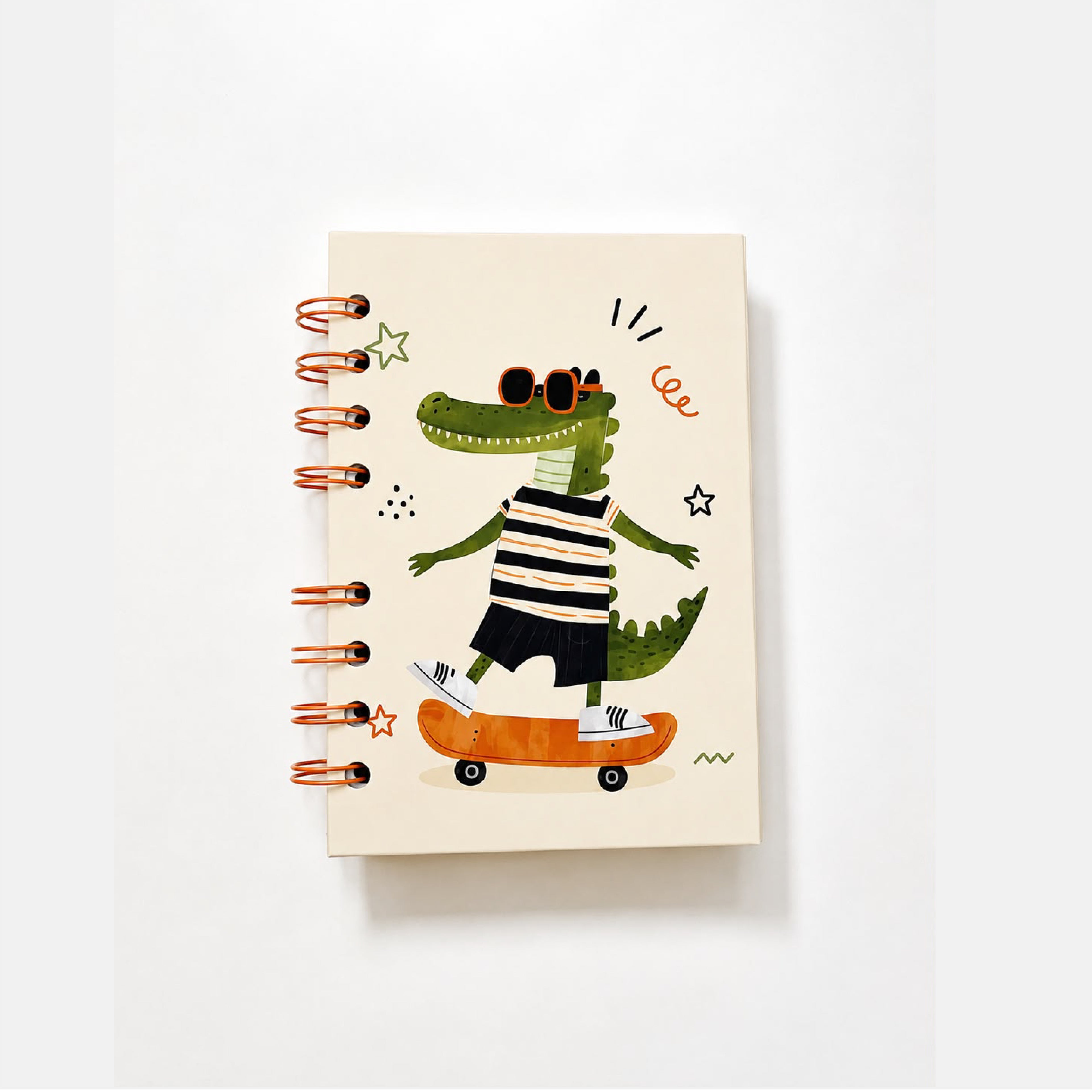 LIbreta 13cm x 9.5 Hoja Lisa Cocodrillo
