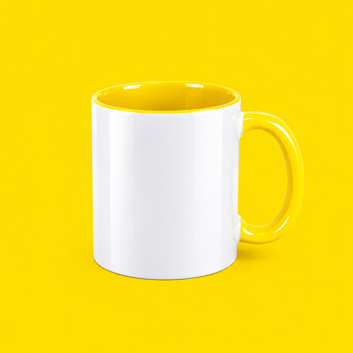 Taza de Cerámica 11 oz con Interior y Asa Multicolor – Personalizada