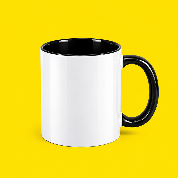 Taza de Cerámica 11 oz con Interior y Asa Multicolor – Personalizada