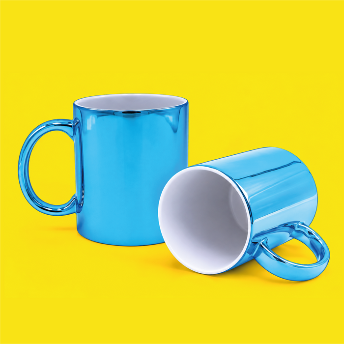 Taza Espejada Celeste 11 oz para Sublimación