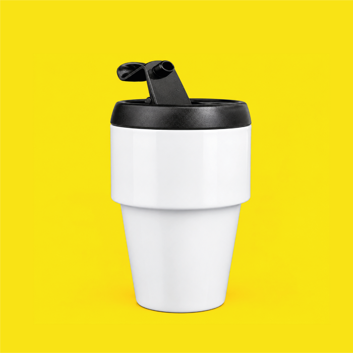 Vaso de Café de Polímero con Tapa