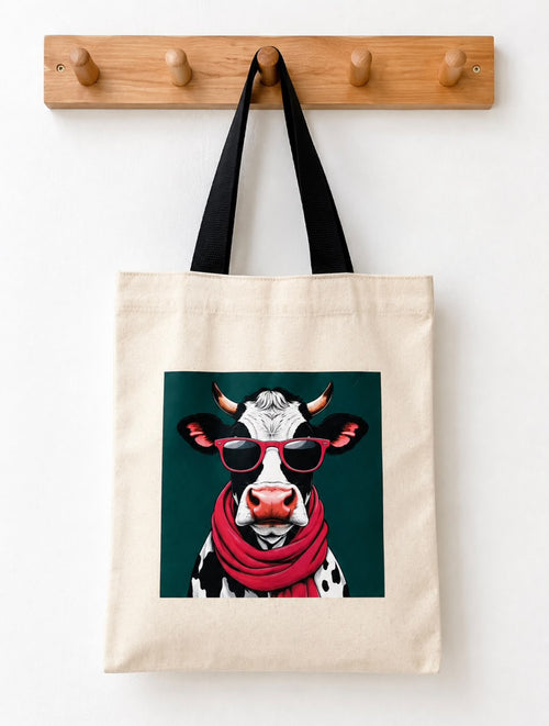 Bolsa de Tela Ecológica Color Natural con Asas Negras