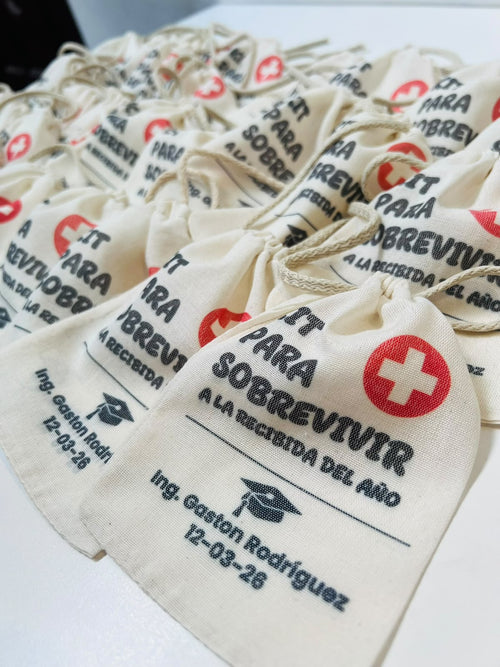 Bolsita de Tela Personalizable con Estampado DTF