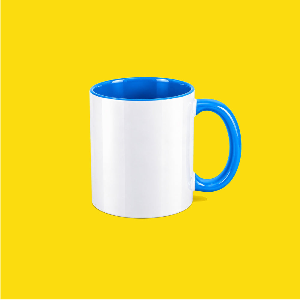 Taza de Cerámica 11 oz con Interior y Asa Multicolor – Personalizada