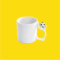 Taza Futbolera 11 oz Personalizada – Cerámica con Asa en Forma de Arco y Pelota