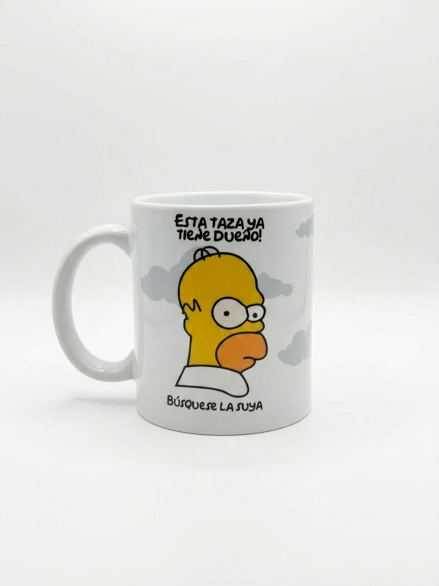 Taza Homer Simpson - "Esta Taza Ya Tiene Dueño" (330 ml)